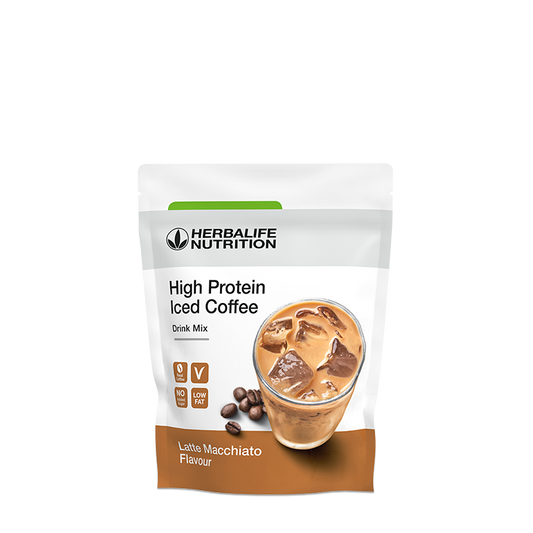 High Protein Iced Coffee  o smaku Latte Macchiato 308 g — zdjęcie produktu