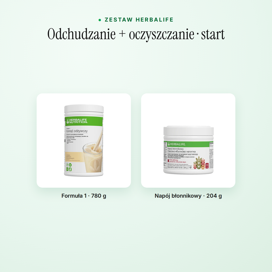 Odchudzanie + oczyszczanie start — koktajl + błonnik