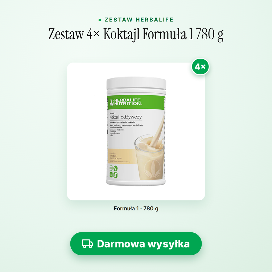 Zestaw 4× Koktajl Formuła 1 780 g — darmowa wysyłka